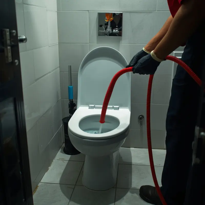 Penanganan darurat kloset wc mampet meluap tengah malam di area Pancoran Mas